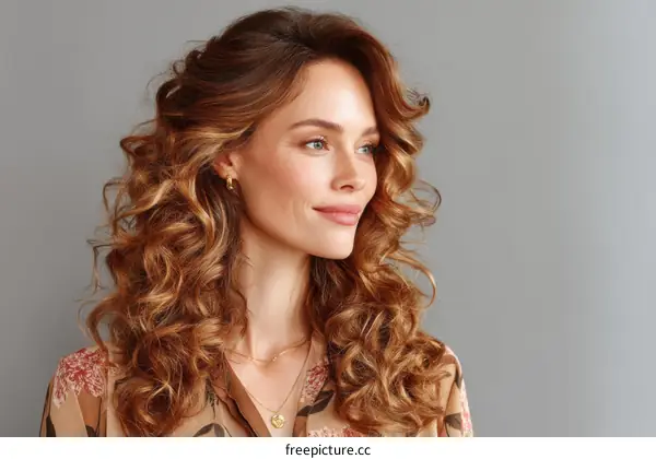 Beautiful Woman with Gorgeous Curly Hair