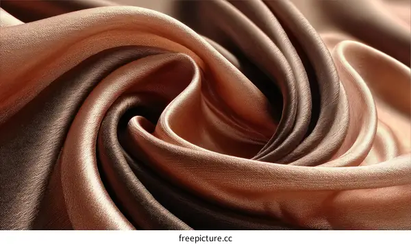 Closeup View of a Luxurious Satin Fabric with a Gradient Color