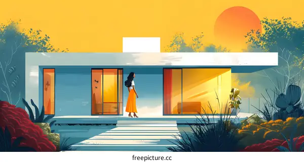 woman standing in front of house