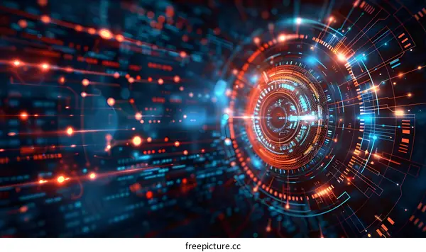 Digital Technology Background with Abstract Circuit Board