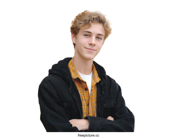 [Transparent Background PNG]Young Caucasian Male Portrait Outdoors