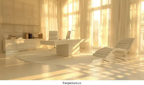 Bright and Airy Home Office with a View