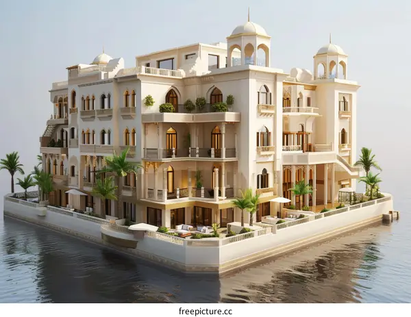 Luxury Island Architectural Illustration