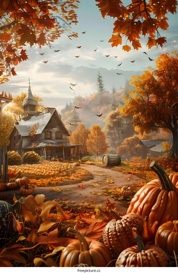 Halloween Pumpkin Field