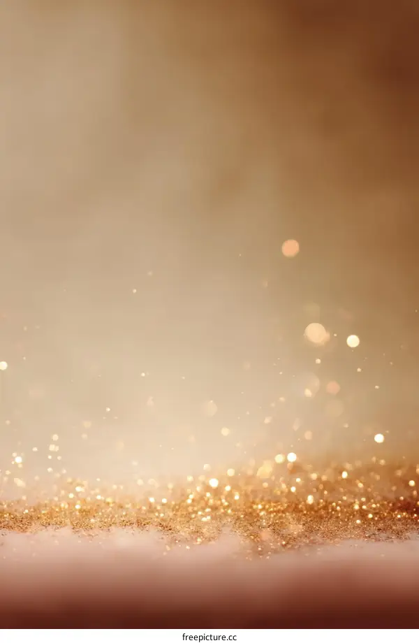 Golden Glitter Background Design for Festive Celebration
