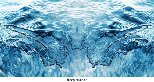 Center Splash on Water Surface