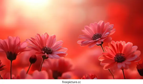 Beautiful Pink Flowers in Soft Focus