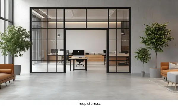 Modern Open-Plan Office Interior Design