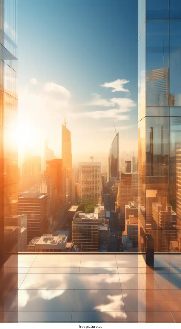 City Skyline View from the Roof