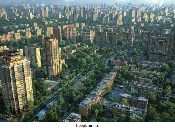 A City With High-Rise Buildings