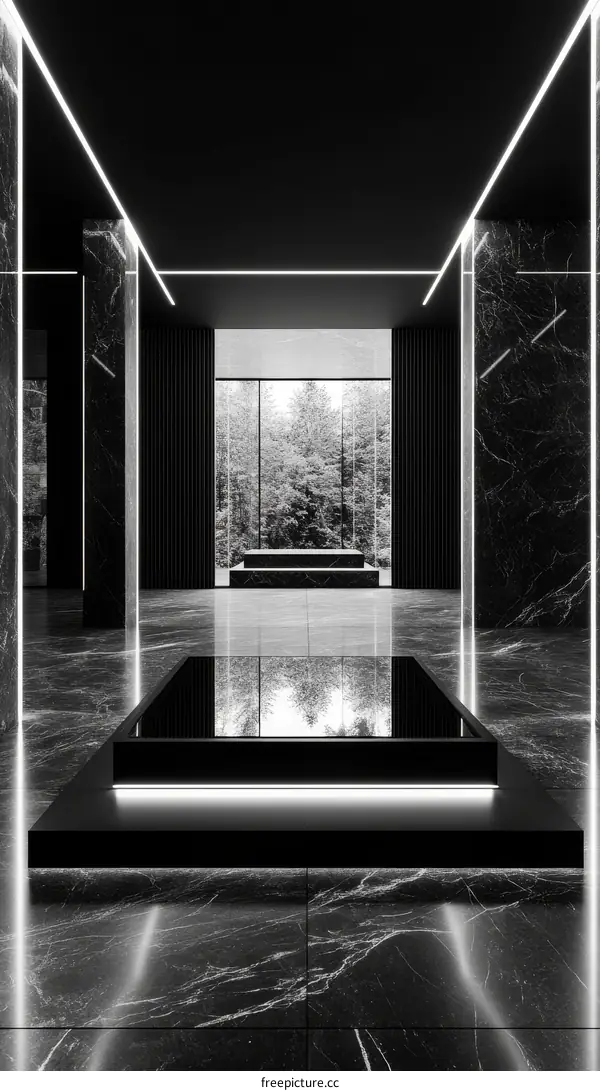 Modern Minimalist Black and White Interior Design