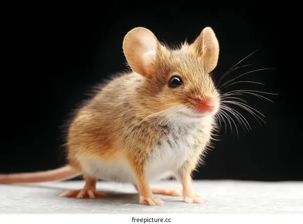 Close-up of a Small Brown Mouse