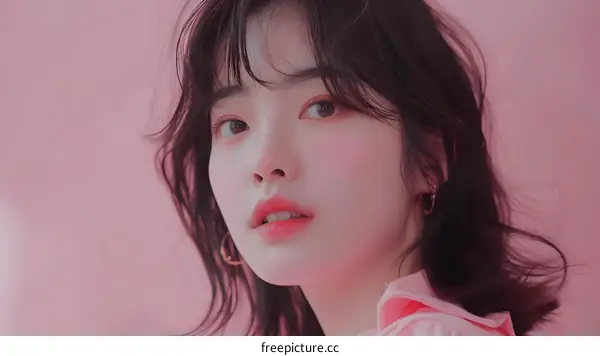 Close Up Portrait of a Young Asian Woman