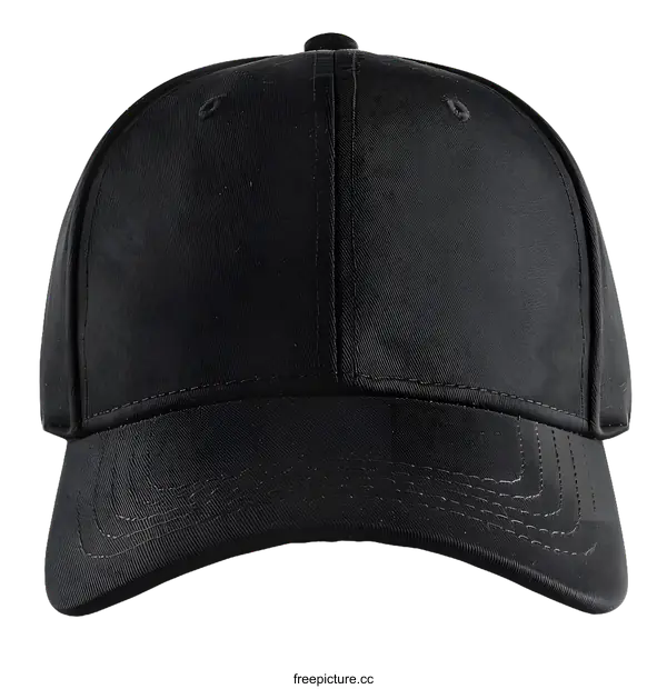 [Transparent Background PNG]Black Baseball Cap Mockup On White Background