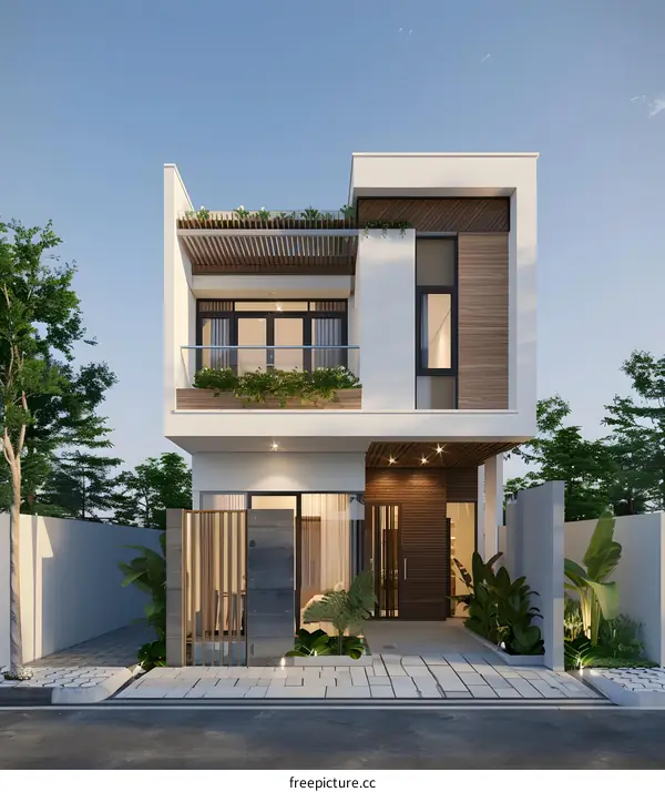 Modern Minimalist Two Story House Design