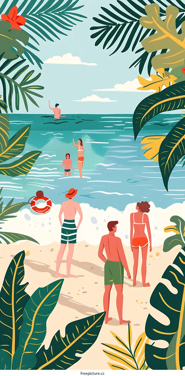 Tropical Beach Vacation With Friends