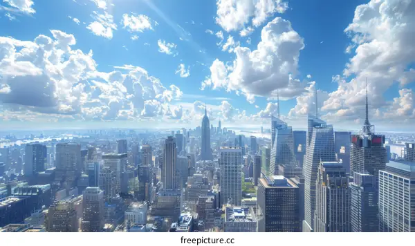 New York City Skyline on a Sunny Day