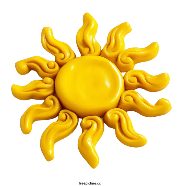 [Transparent Background PNG]Handmade Decorative Sun Design