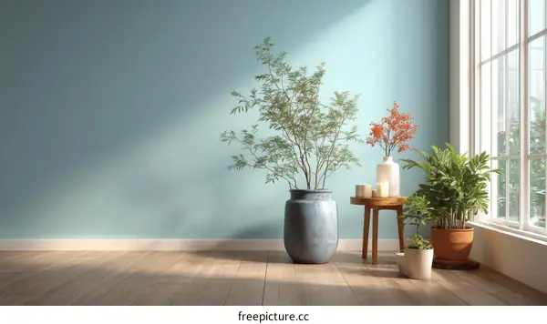 Modern Minimalist Interior Design with Houseplants