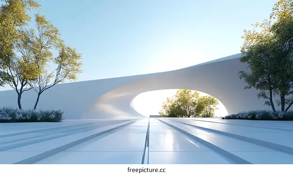 Modern Architectural Exterior Design Illustration