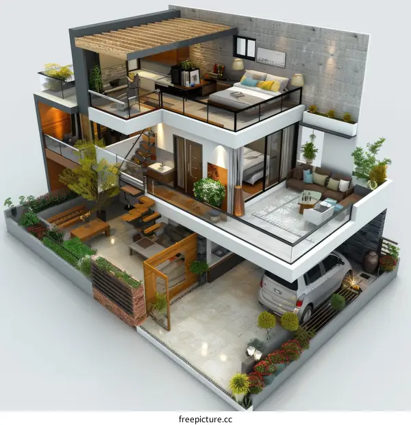 3D home interior design rendering