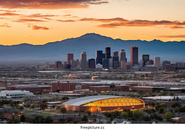 A stunning cityscape of Denver, Colorado, USA