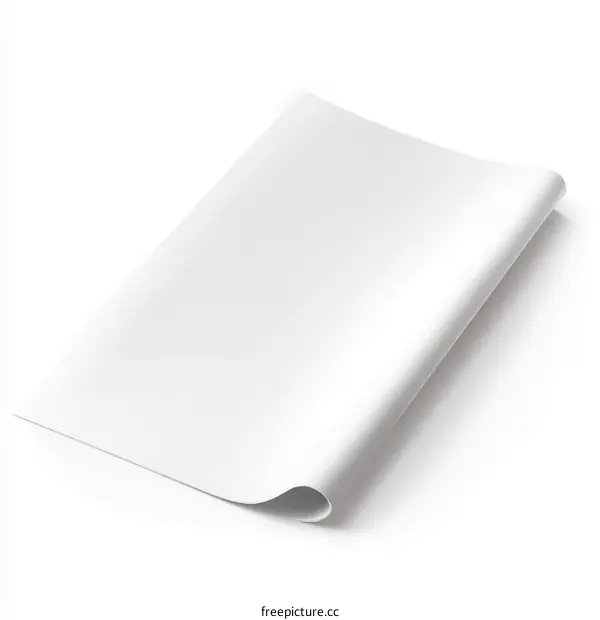 Blank White Paper Sheet Mockup