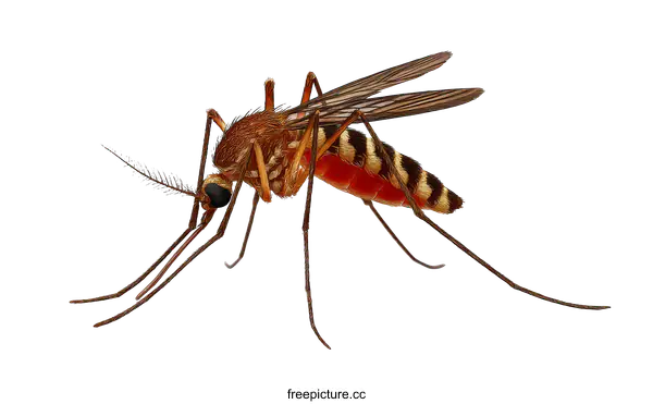 [Transparent Background PNG]Illustration of a Mosquito on a White Background