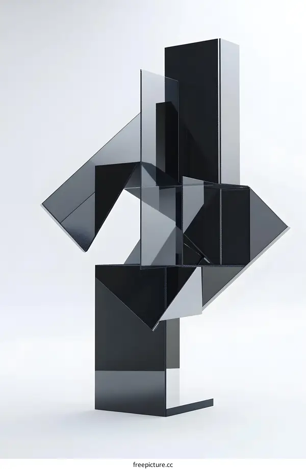 Abstract Black Geometric Shapes