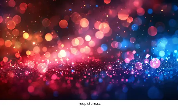 Colorful Bokeh Lights in Red, Blue, Purple