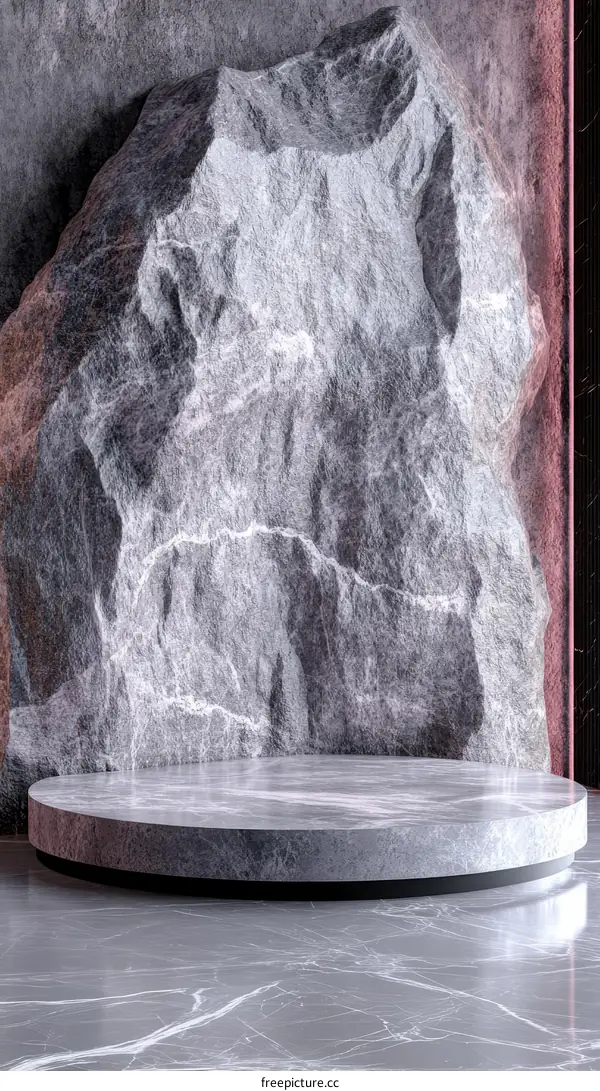 Modern Minimalist Marble Round Display Podium