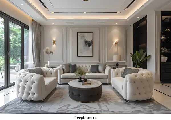 Living room in a modern minimalist style