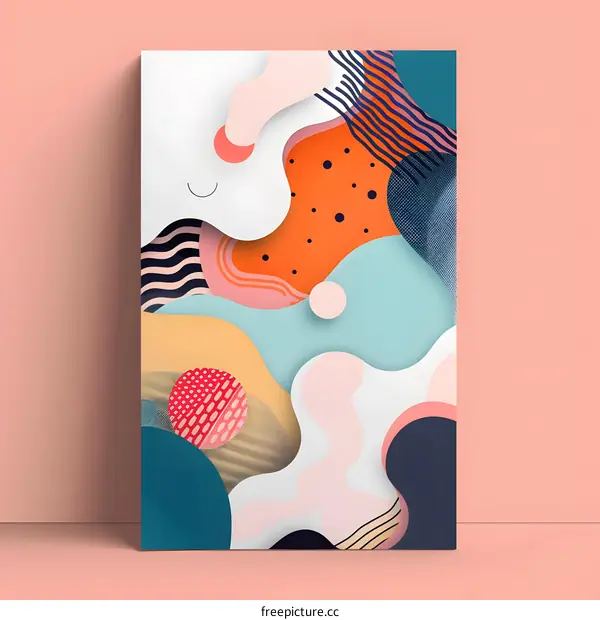 Abstract Colorful Fluid Shapes Background Design