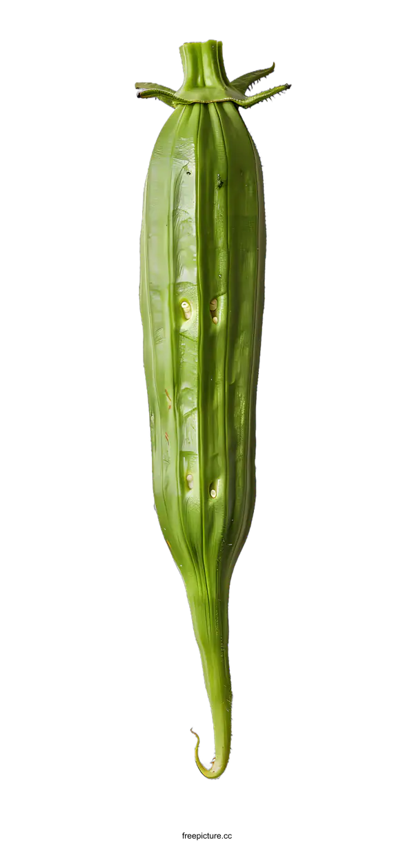 [Transparent Background PNG]Green Plant Seed Pod Isolated On White Background