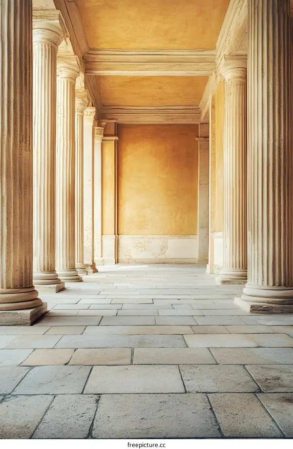 Ancient Roman Architecture Columns Hallway