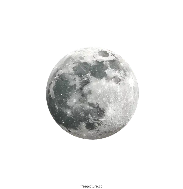 [Transparent Background PNG]Full Moon in the Night Sky