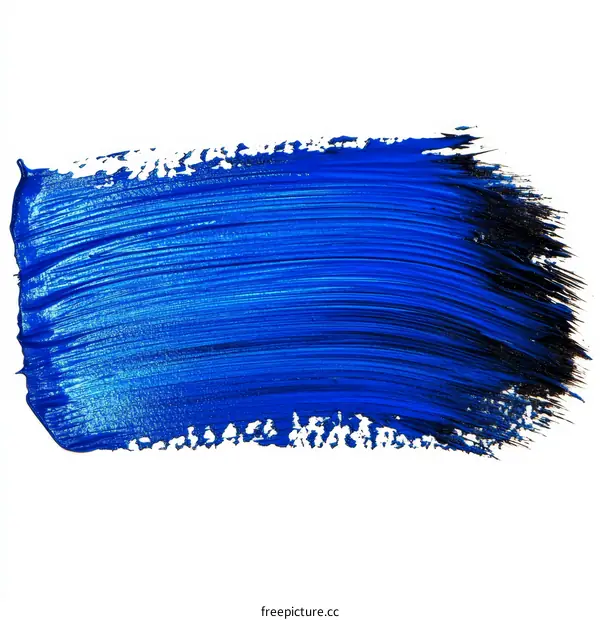 Blue Paint Stroke Abstract Art Illustration