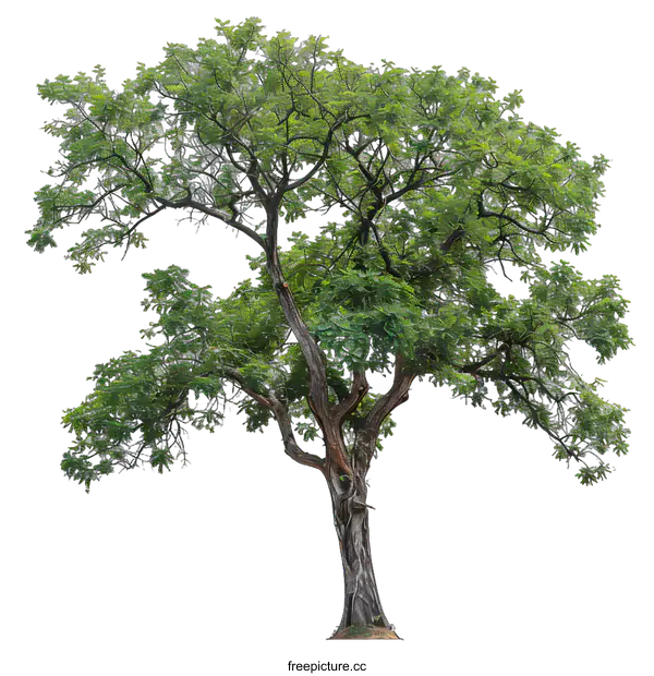 [Transparent Background PNG]Green Tree Isolated on White Background