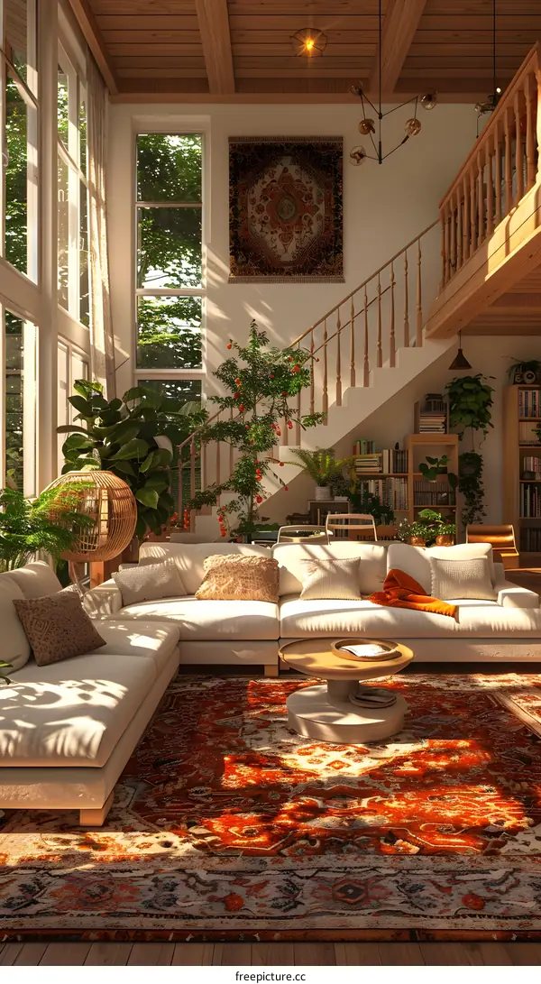 A bright and airy living room with a large windows