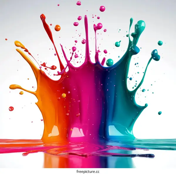 Colorful Paint Splash Abstract Art