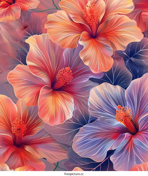 Tropical Hand-Drawn Flower Illustrations