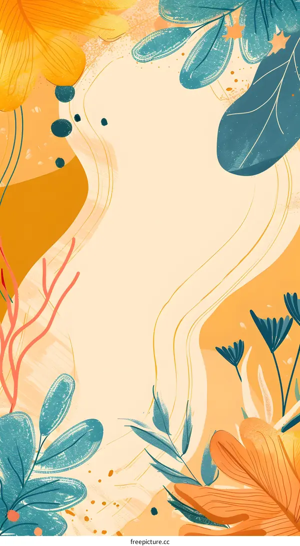 Abstract Watercolor Floral Background