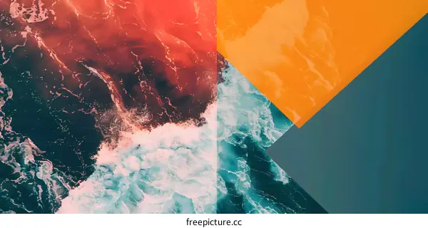 Abstract Ocean Waves Texture Background