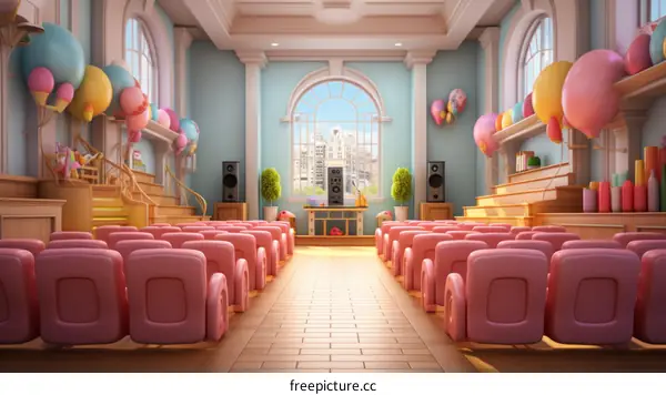 Pink Auditorium Chairs