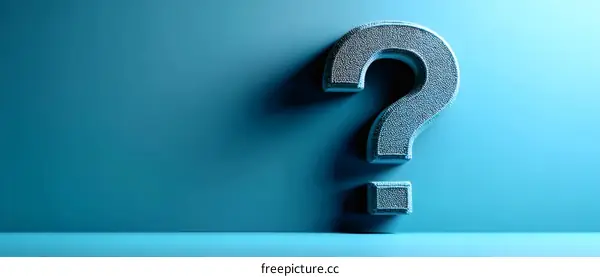 Question Mark Abstract Illustration on Blue Background