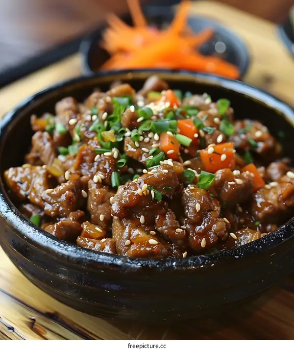 Korean beef dish with rice