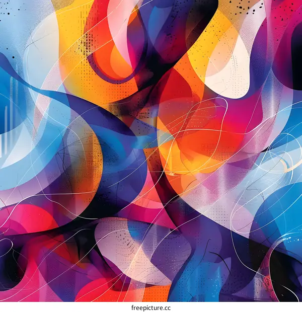 Colorful Abstract Geometric Painting