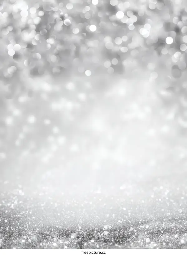 Silver Sparkle Background with Glittering Effect
