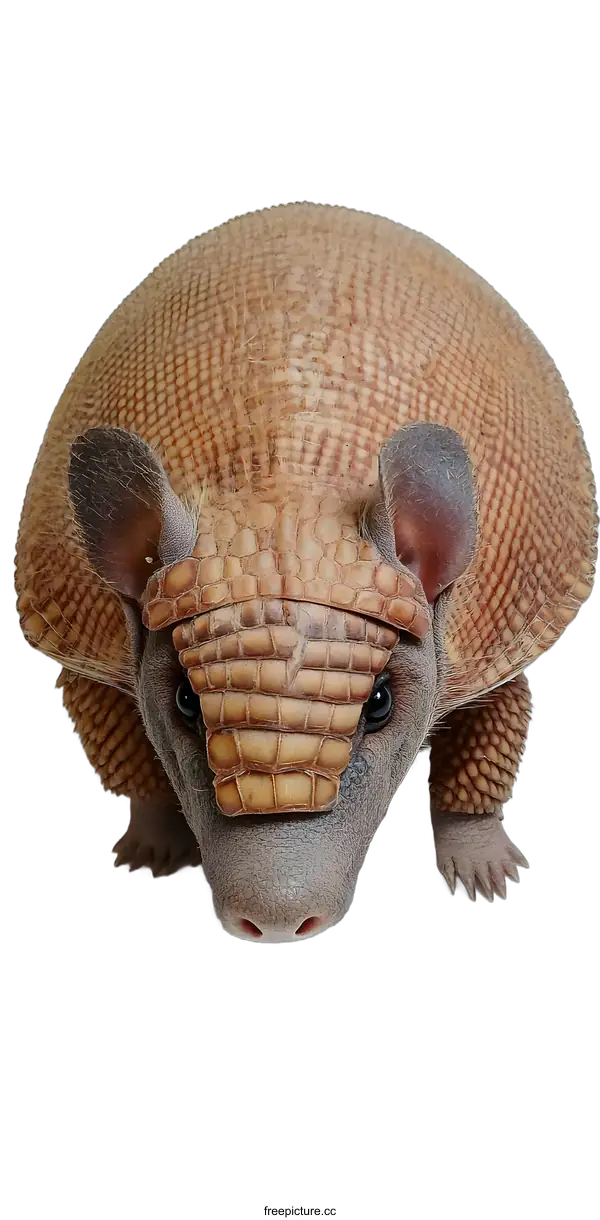 [Transparent Background PNG]Close Up of Armadillo Looking at Camera