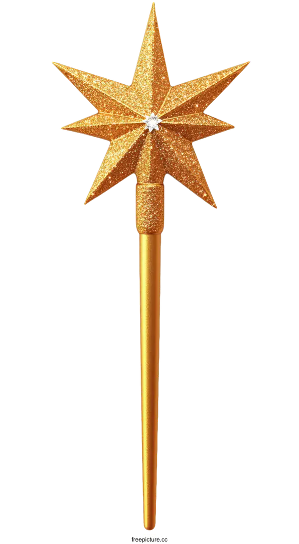 [Transparent Background PNG]Golden Christmas Star Ornament